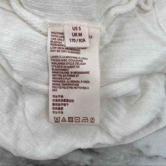 Free People NWT Set To Stun Tunic Top Long Sleeve V Neck Hi Low White Small New - Picture 6 of 7